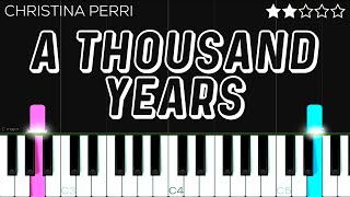 Christina Perri - A Thousand Years | EASY Piano Tutorial