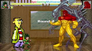 The Alien Queen And Major Force VS Gon Freecss And Ed In A MUGEN Match / Battle / Fight