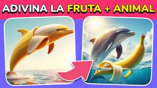Adivina la Fusión de ANIMAL y FRUTA 🐬🍌 | Desafío Natural - 40 Niveles