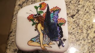 3-D Fairy Rock Art on a Santorini Stone