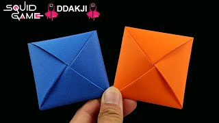 Squid Game Ddakji | DIY EL JUEGO DEL CALAMAR Cómo hacer un DDAKJI - El Juego del Calamar 〇△□🦑 오징어 게임