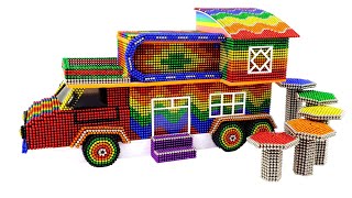 DIY: How to Make Rainbow Ambulance Truck from Colored Magnetic Balls | Satisfying ASMR