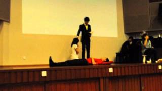 Pantomime of "Dance With My Father"