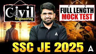 SSC JE 2025 | Civil Engineering Full Length Mock Test | Practice & Analysis by Pramod Sir