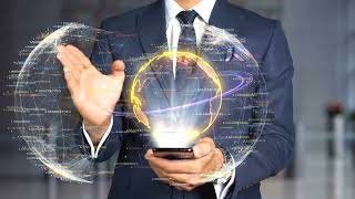 Businessman Hologram Concept Tech Monopoly #stockfootage #business