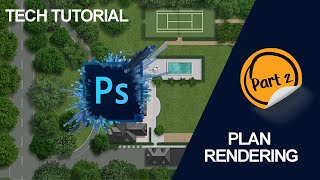Architectural plan rendering using photoshop - Part 02