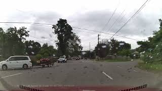 White SUV cuts across traffic