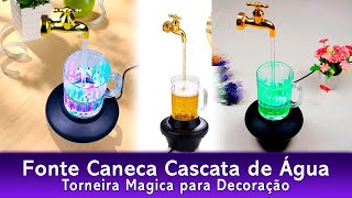 Fonte Caneca Cascata de Água Torneira Magica para Decoração 110V