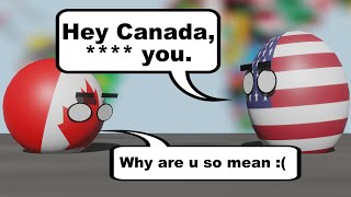 Countryballs: USA vs Canada Politics