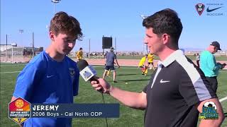 Twitter Cal North Interview Video, Winning Goal, ODP 06B Semifinal Jan 2022