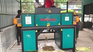 Dual Shaft Organic waste Shredder, Twin Shaft Shredder, Green waste Shredder #foodwaste #shredder
