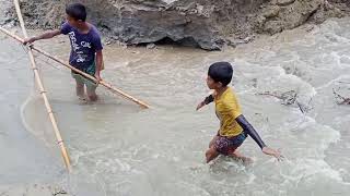 Rural Traditional Fishing By Net | Village Fishing Life