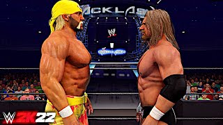WWE 2K22: HOLLYWOOD HULK HOGAN VS. TRIPLE H (UNDISPUTED WWF CHAMPIONSHIP) | BACKLASH 2002