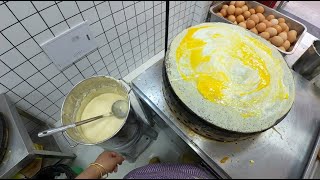 Authentic Chinese Jianbing Guozi Street Food Process