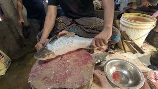 Amazing Rohu Fish Cutting | Traditional Cleaning & Slicing Skills
