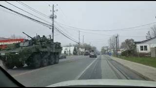 Military convoy in Rigaud