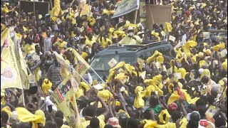 Museveni Surrounded by Massive Crowd endorsing his Presidency in Kazo Rally
