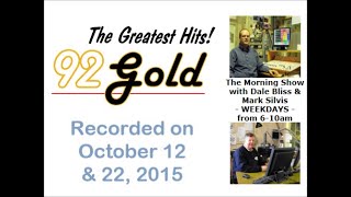 92 Gold Morning Airchecks Oct 12 & 22, 2015 | WRRN-FM Warren, PA