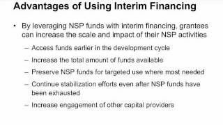Leveraging NSP Funds to Attract Interim Financing Webinar - 2/2/12