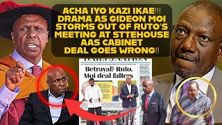 🔥DRAMA AT STATEHOUSE AS GIDEON MOI STORM OUT OF RUTO'S MEETING AFTER FAILED CABINET APPOINTMENT!