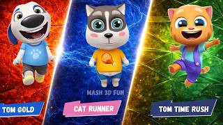 Which Talking Tom Runner Game Is BEST? 🏆  | Cat Run 🆚Tom Time Rush🆚 tom gold | runners |Mash 3d fun