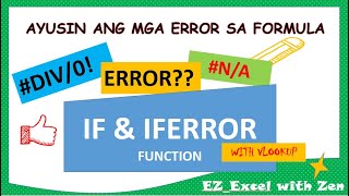 MS Excel IF & IFERROR Function (May VLOOKUP bonus pa)