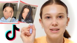 Following Charli D'amelios make up routine / *tiktok*