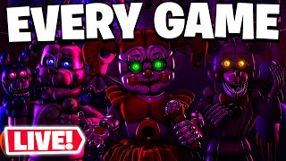 BEATING EVERY FIVE NIGHTS AT FREDDY'S GAME FOR THE FIRST TIME LIVE!
