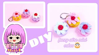 How I make fuzzy wire mini cakes🎂 #DIY #creative #handmade #tutorial #ARMYMayC