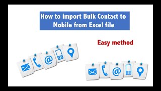 How to import contact to mobile from excel_Easy method