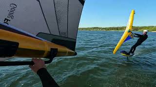 Lustige WINGFOIL Session am MÖHNESEE