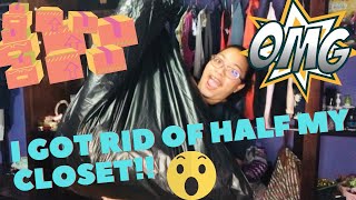 Vlogmas day 19| Cleaning out my closet| Faith Serrette