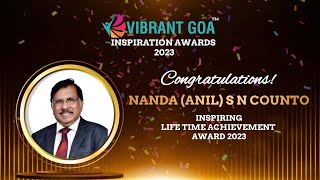 Hearty congratulations to Mr. Nanda (Anil) S Counto winning lifetime achievement award
