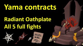 OSRS: Radiant Oathplate Yama contracts (full fights ft. Cudgel)