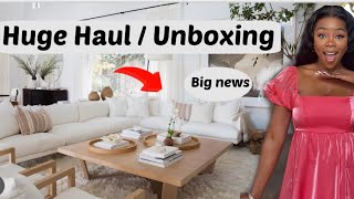 HUGE NEWS, HUGE HOME DECOR HAUL + UNBOXING NEW FINDS | Happy birthday NADIA.