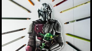 DIBUJANDO A THE MANDALORIAN [GRAFITO Y COLOR]