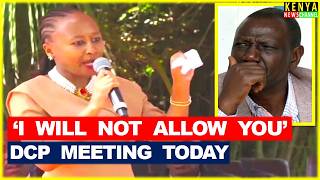 THIS YOUNG LADY IS FIRE! Listen what Njeri Maina told Ruto with Gachagua today at DCP Party Meeting