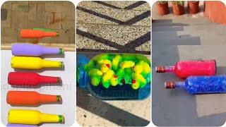 Breaking Glass Bottles & Balloon Drops 😱🔥 Crushing Crunchy & Soft Things!