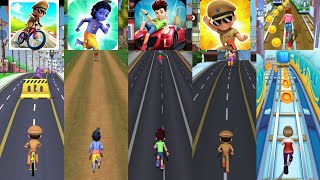 Little Singham Cycle Race 🆚Little Krishna🆚Kicko & Super Speedo🆚Little Singham🆚Subway Princess Runner