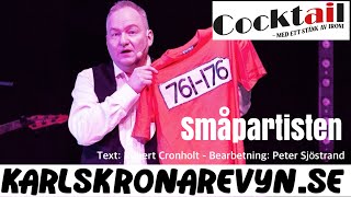 Småpartisten från nyårsrevyn Cocktail - Med ett stänk av ironi 2025 #karlskronarevyn  #revysm
