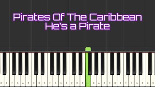 Pirates Of The Caribbean - He's a Pirate | Learn Piano Keys #piano #tutorial