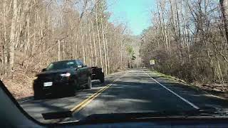 Brush Fire Along Rt. 311 at Hanging Rock, VA. on March 21, 2025