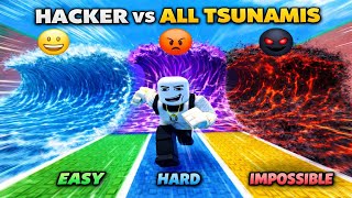 HACKER VS ALL TSUNAMIS?! in Escape Tsunami for Brainrot