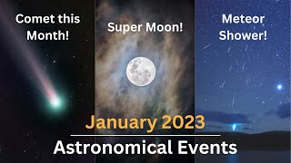 Astronomical Events January 2023 | Bright Comet | Super Moon | Quadrantids Meteor Shower