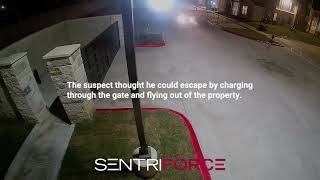 Gate-busting Police Chase