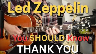 EASY Led Zeppelin's THANK YOU on Acoustic Guitar Now!