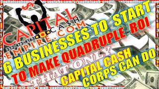 6 BUSINESS TO START TO MAKE 4X ROI! & COMMERCIAL REAL ESTATE FAST 100LTV & RENOVATION PRIVATE MONEY!