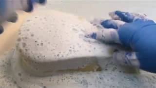 Car sponge play, with Ajax and Pine Glo