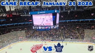 GAME RECAP: Maple Leafs Vs Red Wings January 21 2026 