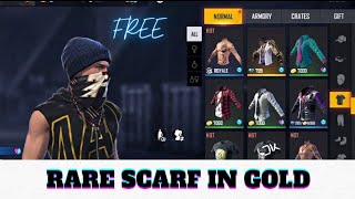 All Rare items in gold 🔥 ||Rare scarf in gold|| DINOX FF